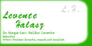 levente halasz business card